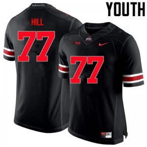 Youth Ohio State Buckeyes #77 Michael Hill Black Nike NCAA Limited College Football Jersey Wholesale FXB2744HL